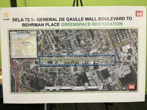 A poster board displayed during an Aug. 29, 2024 informational meeting at the Algiers Regional Public Library.